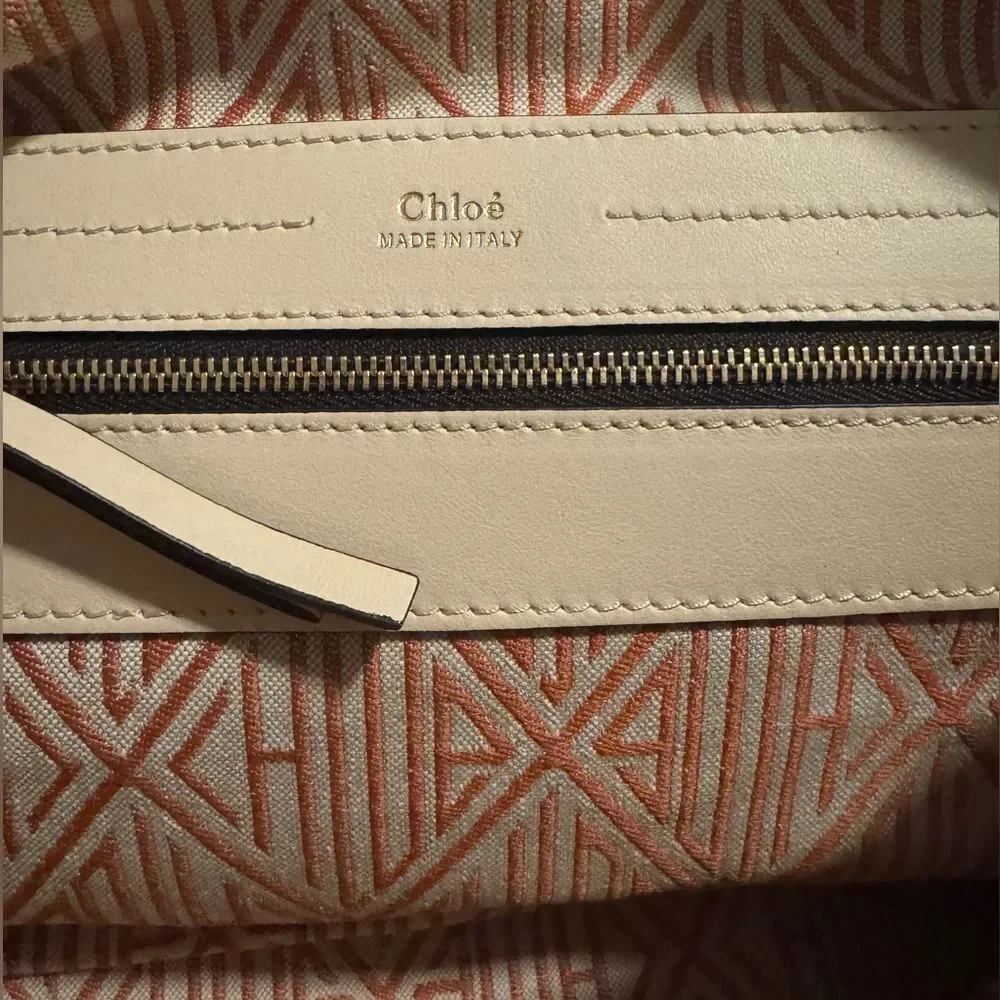 CHLOE.Sweet Beige Daria 3way Braided Top Handle Handbag Bowler Shoulder Bag Ex++